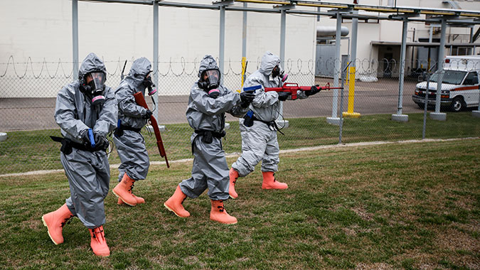 image of training in Intermediate Hands-On Training for CBRNE Incidents: Law Enforcement