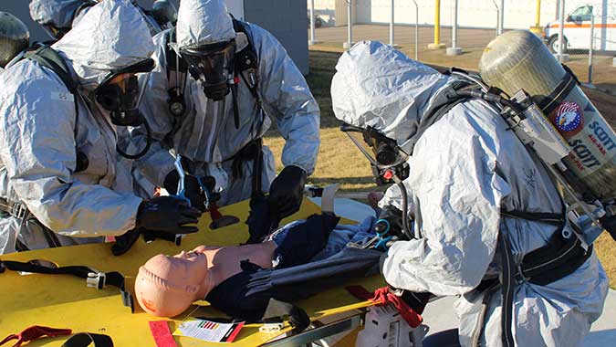 image of training in Intermediate Hands-On Training for CBRNE Incidents