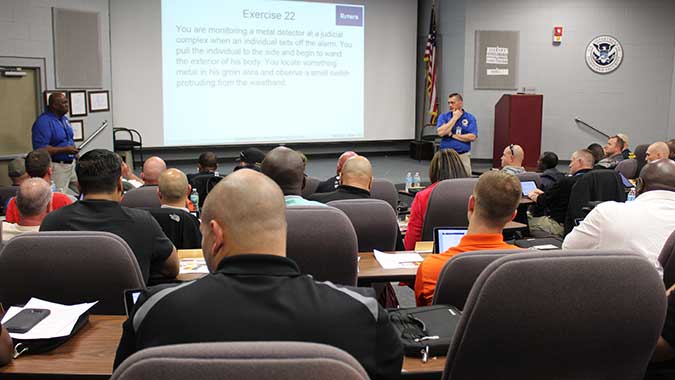 image of training in Initial Law Enforcement Response to Suicide Bombing Attacks