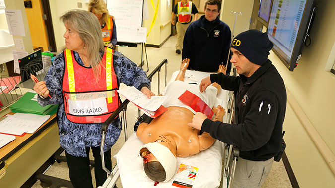 Students attending the Healthcare Leadership for Mass Casualty Incidents (HCL) course operate the Emergency Department of the CDP's Noble Training Facility. The NTF is the only hospital in the nation solely dedicated to training healthcare professionals for mass casualty response.