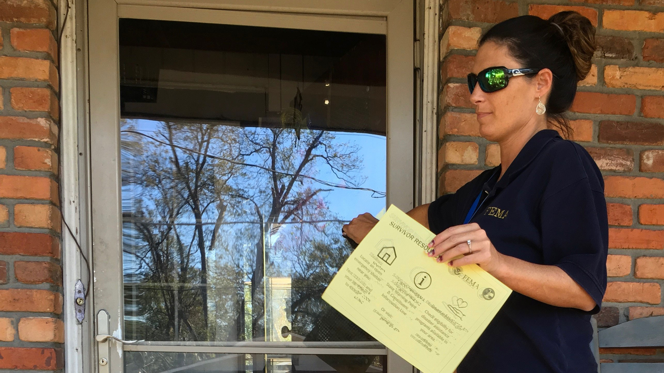 CDP Staffer Kasey Luallen registers Hurricane Michael survivors for FEMA assistance in south Georgia.