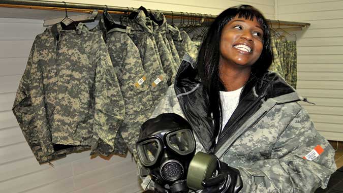 Tina Reddick, a training operation specialist made her 1,000th entry into the COBRA “Hot Zone” in January.