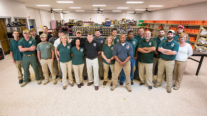 Leidos logistics contractors make up the team responsible for providing students with essential training equipment. Logistics personnel support the Training Delivery contract by providing transportation, set-up, recovery and maintenance of all training equipment for both Resident and Non-Resident tr