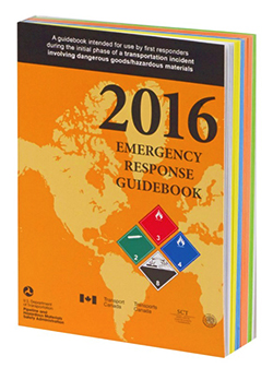 Image of the 2016 Emergency Response Guidebook.