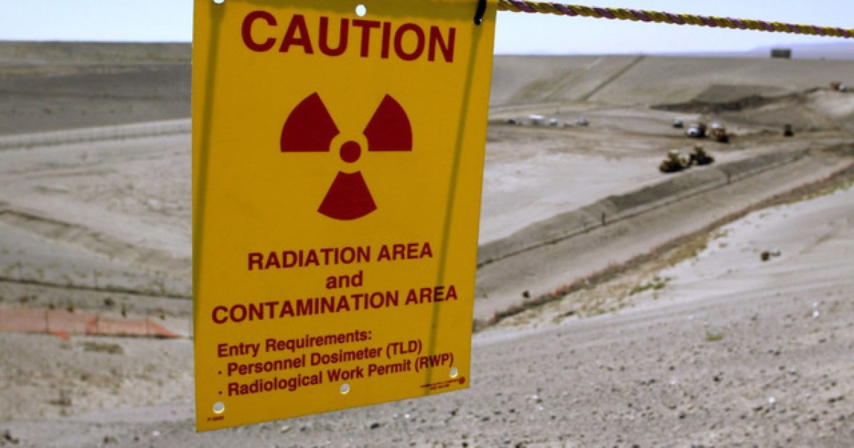 trefoil symbol indicating a presence or warning of radiation